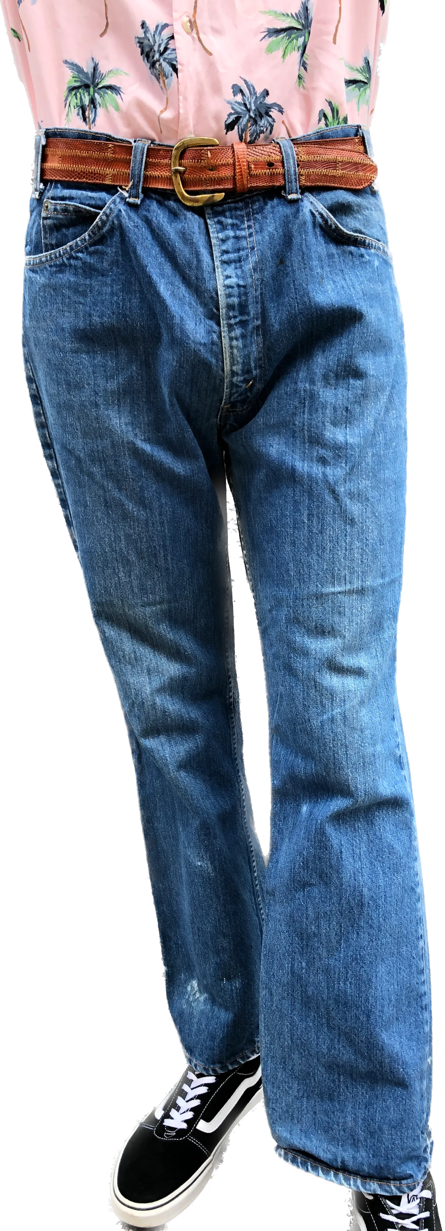 70s Levis Orange Tab Bell Bottoms 0217       W36