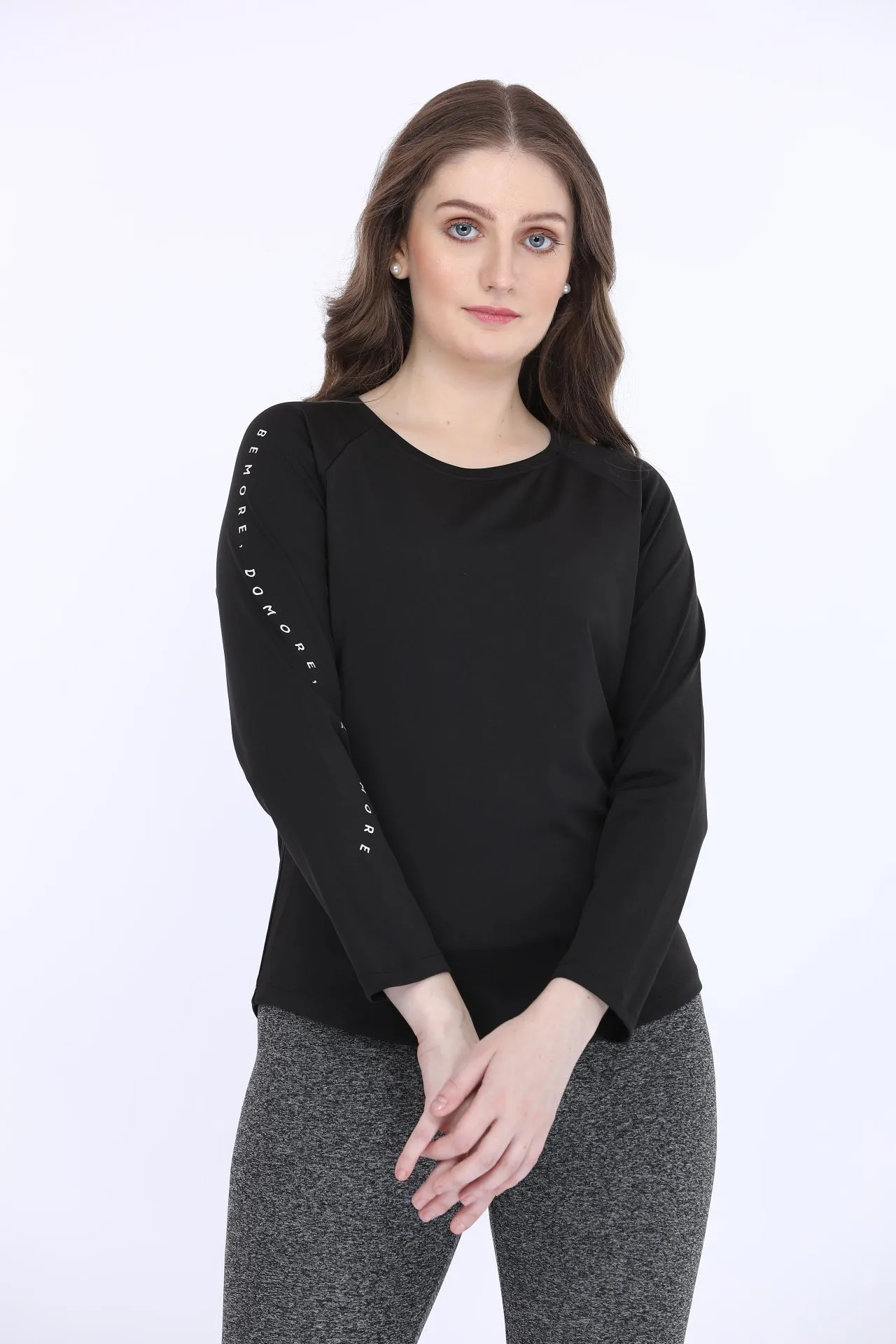 Black Poly Spandex LT T-Shirt