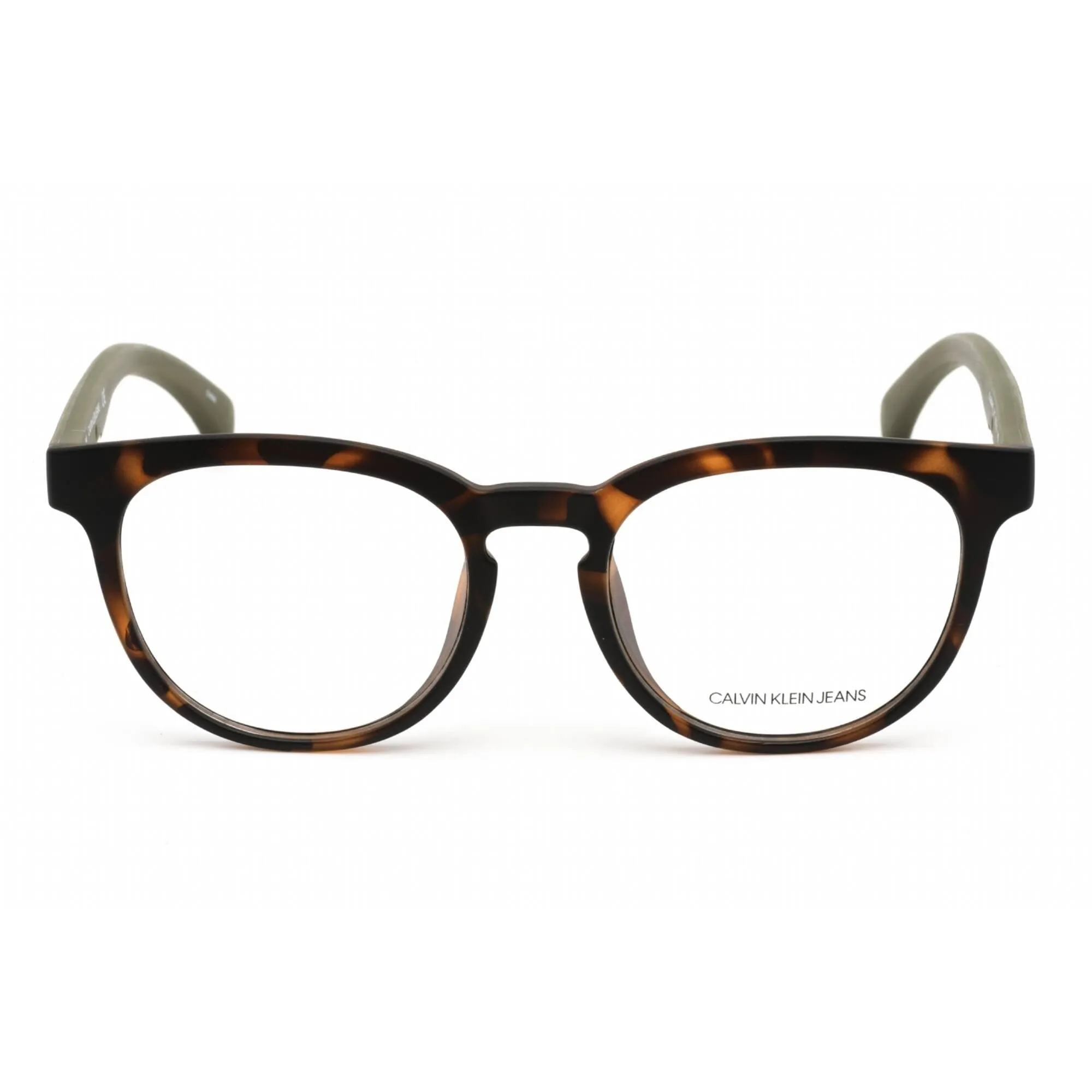 Calvin Klein Jeans Unisex Eyeglasses - Matte Tokyo Tortoise Round Frame | CKJ804AF 217