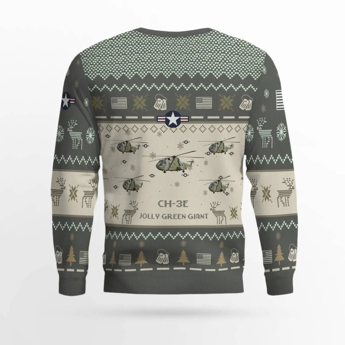 CH-3E Jolly Green Giant CH-53E Aircraft Ugly Sweater, Ugly Sweater Christmas Shirt for Men Dad Veteran