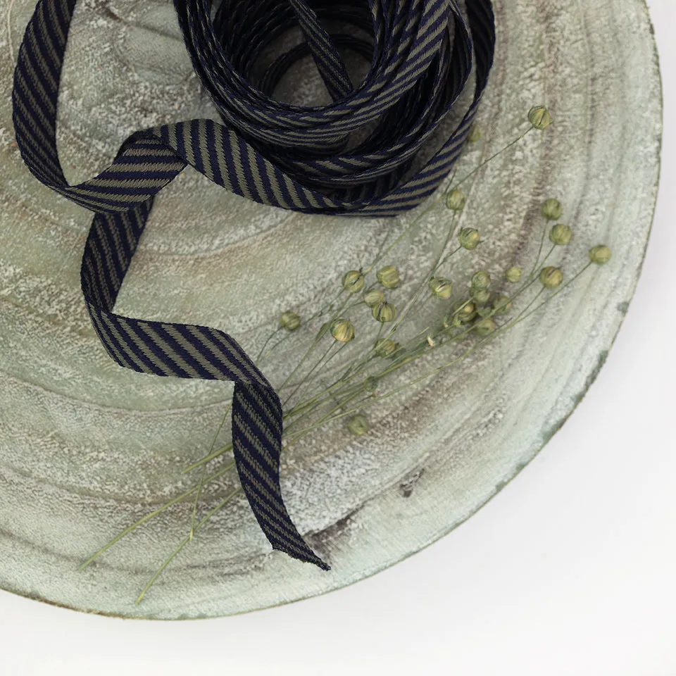 Dark Blue Cotton Webbing by See You At Six, Oeko Tex Class 1 Certified