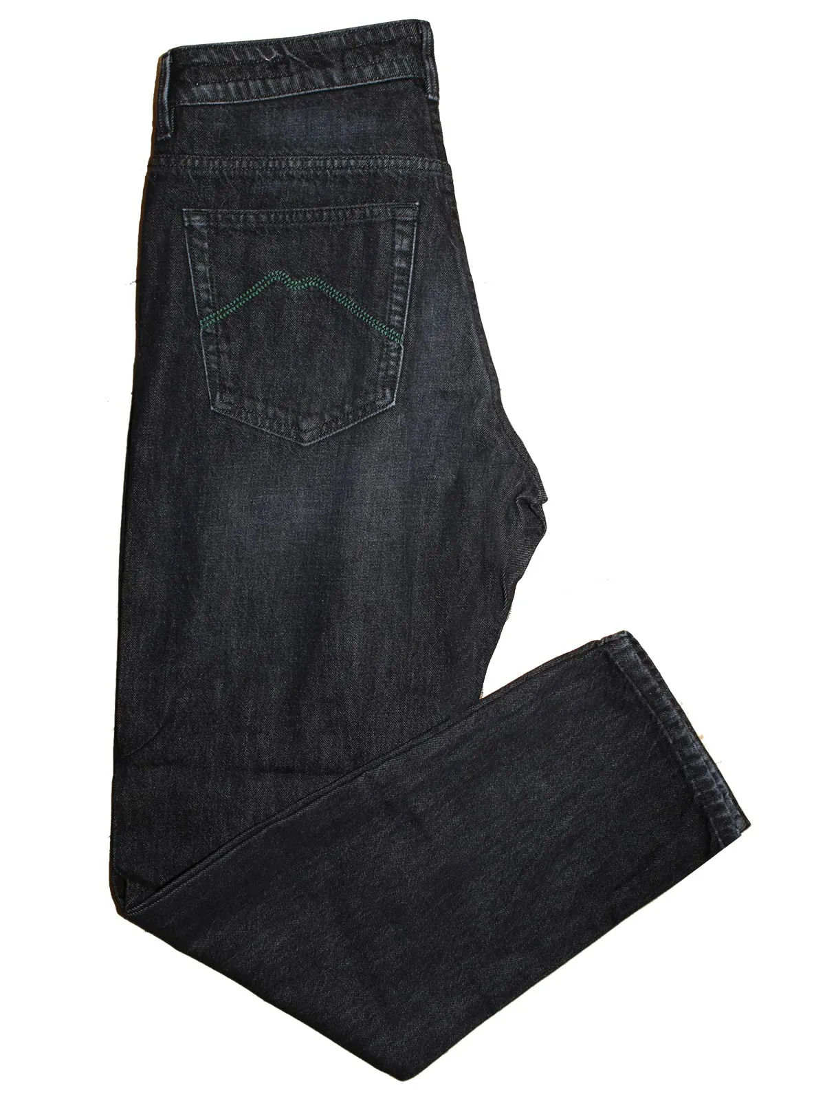 E. Marinella Jeans Black Hand Made Denim Jeans 34 Milano Zip Fly SALE