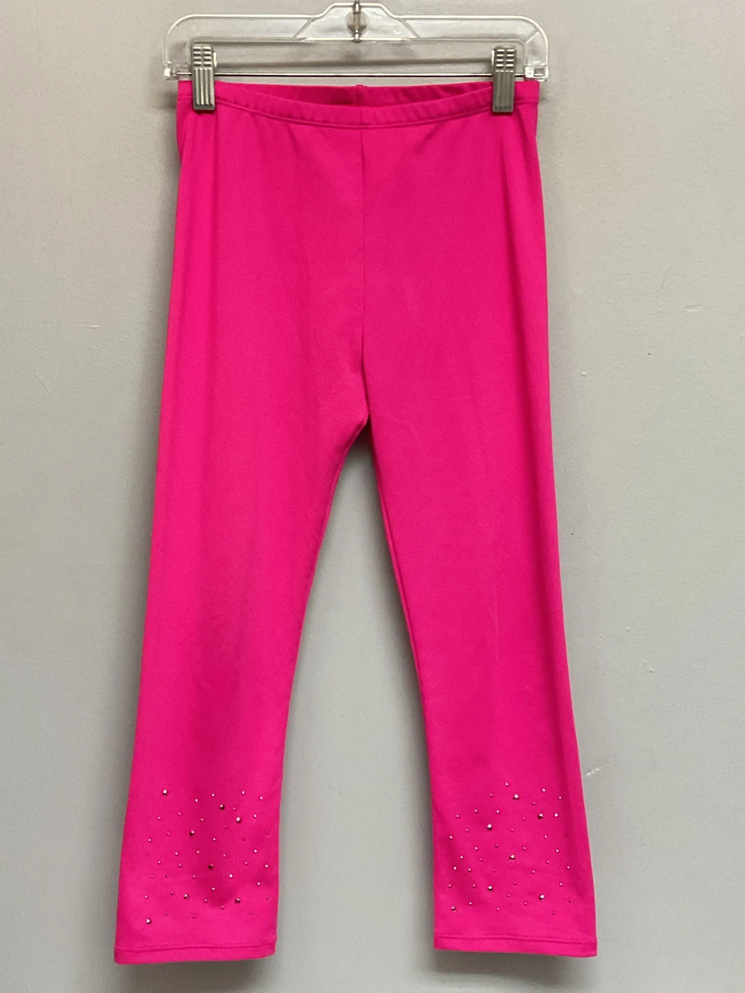 Freestyle Size 10 Fuschia Polyester & Spandex Big Girls Leggings