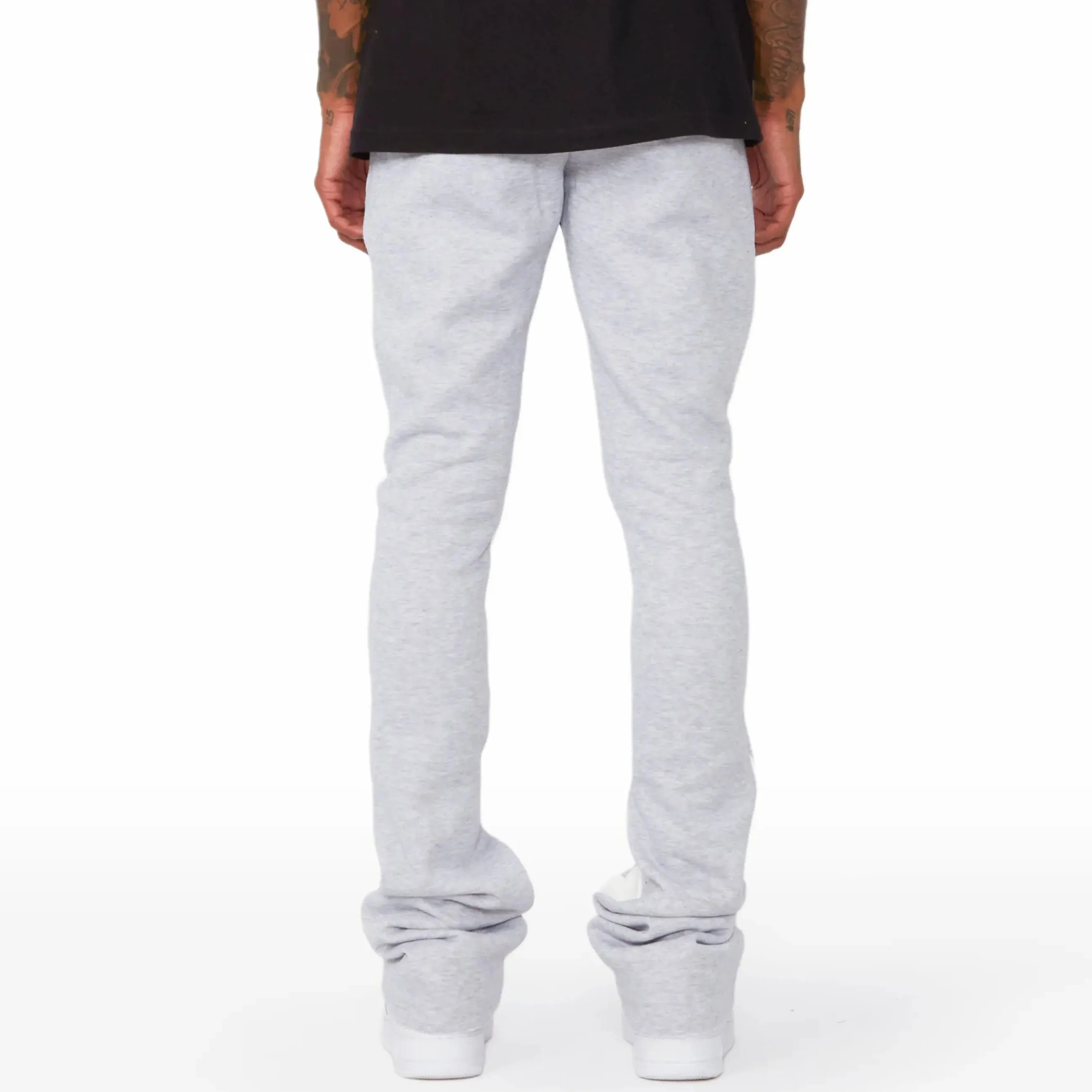 Funny Hearts Print Pocket Flared Trousers