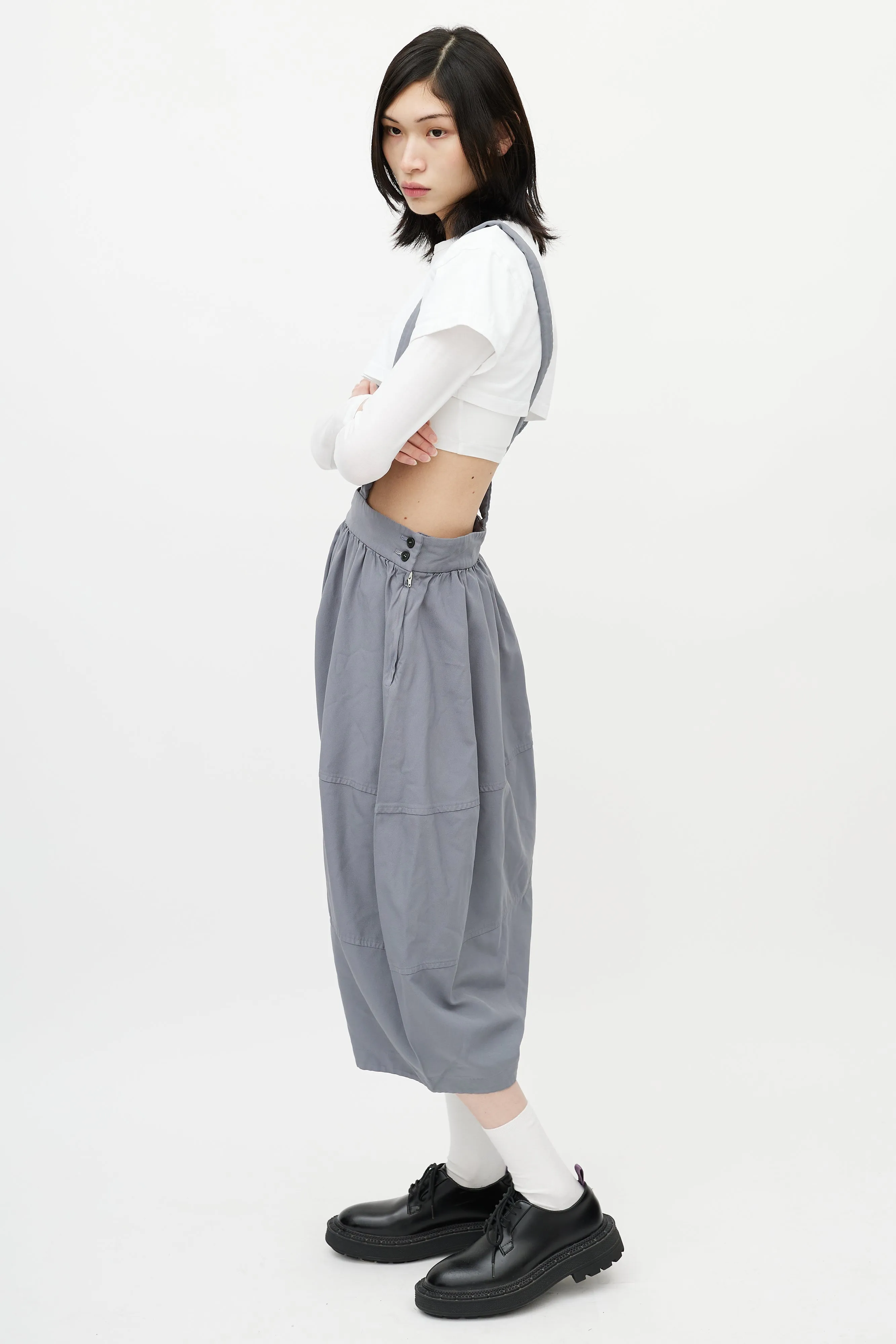 Grey Drop Seat Overall