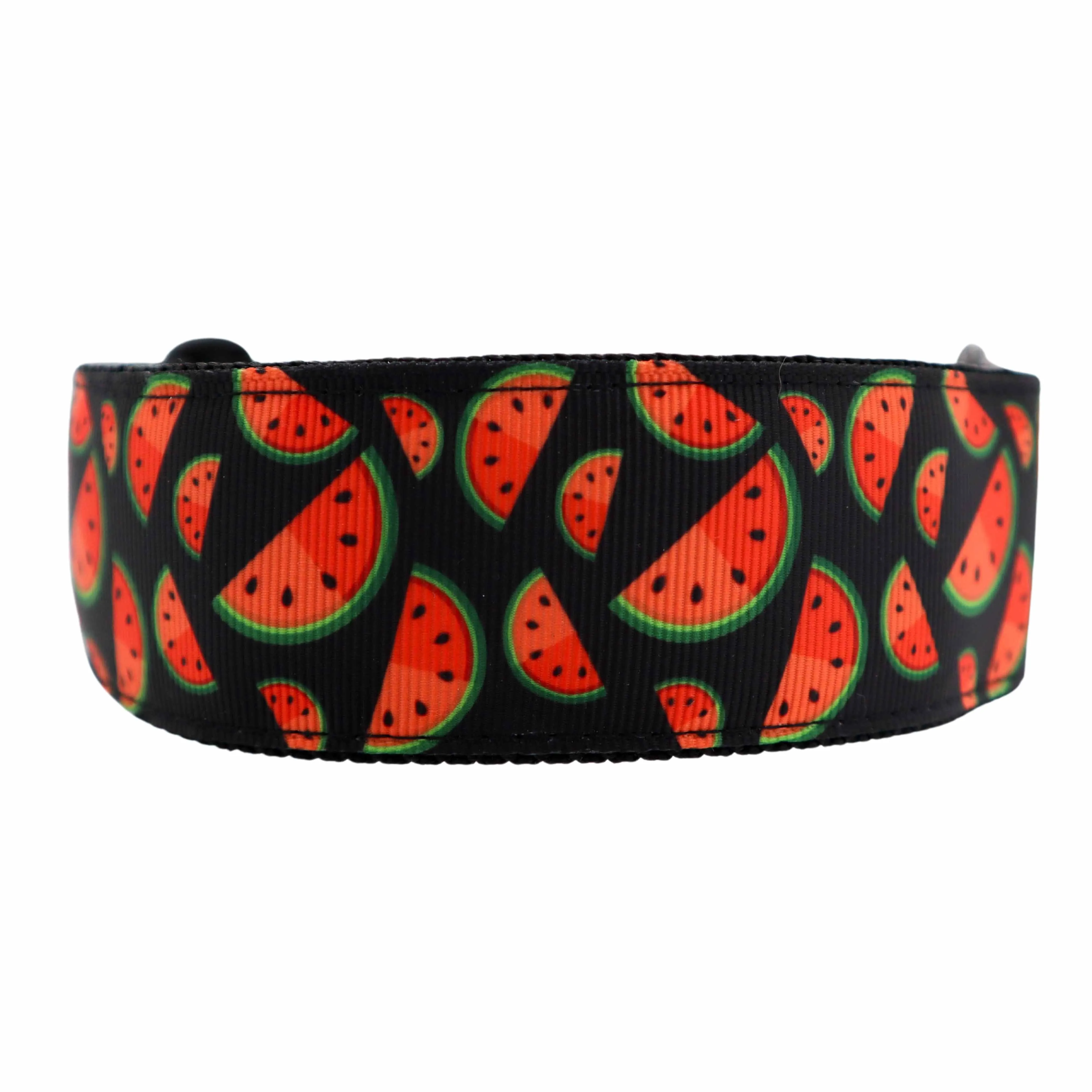 Handmade Dog Collar | Black Watermelon | Width: 15-20-25-30-40 mm