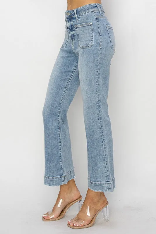 High Rise Front Pocket Jeans