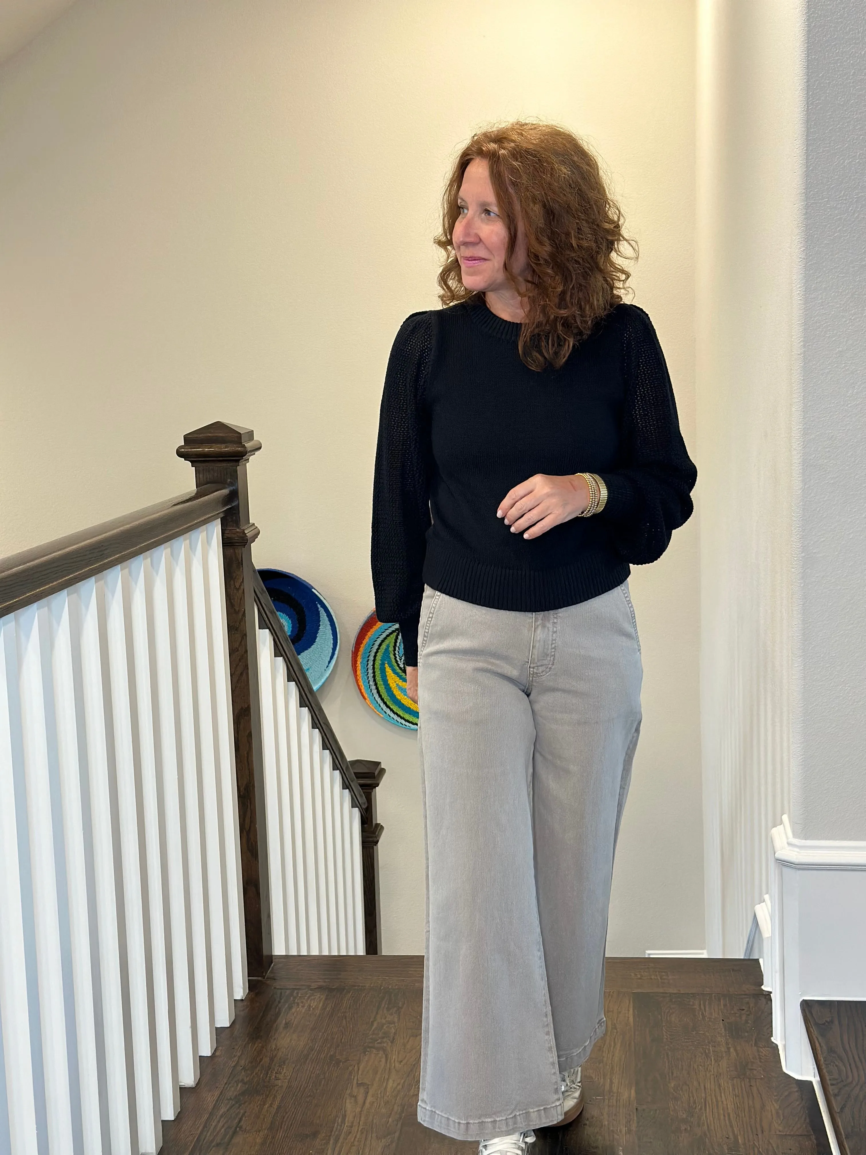 Kut from the Kloth Meg High Rise Wide Leg in Coffee Cream