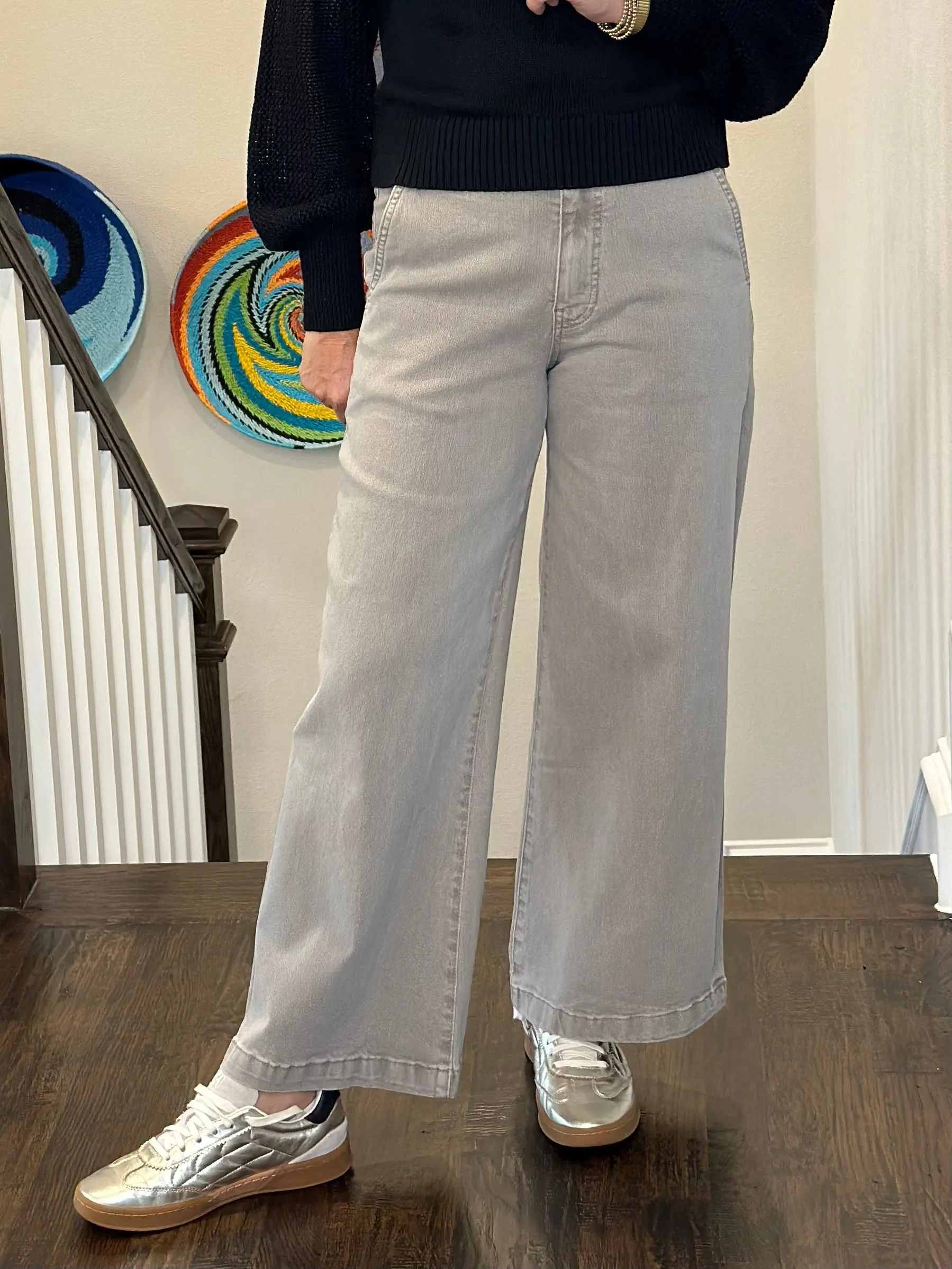 Kut from the Kloth Meg High Rise Wide Leg in Coffee Cream