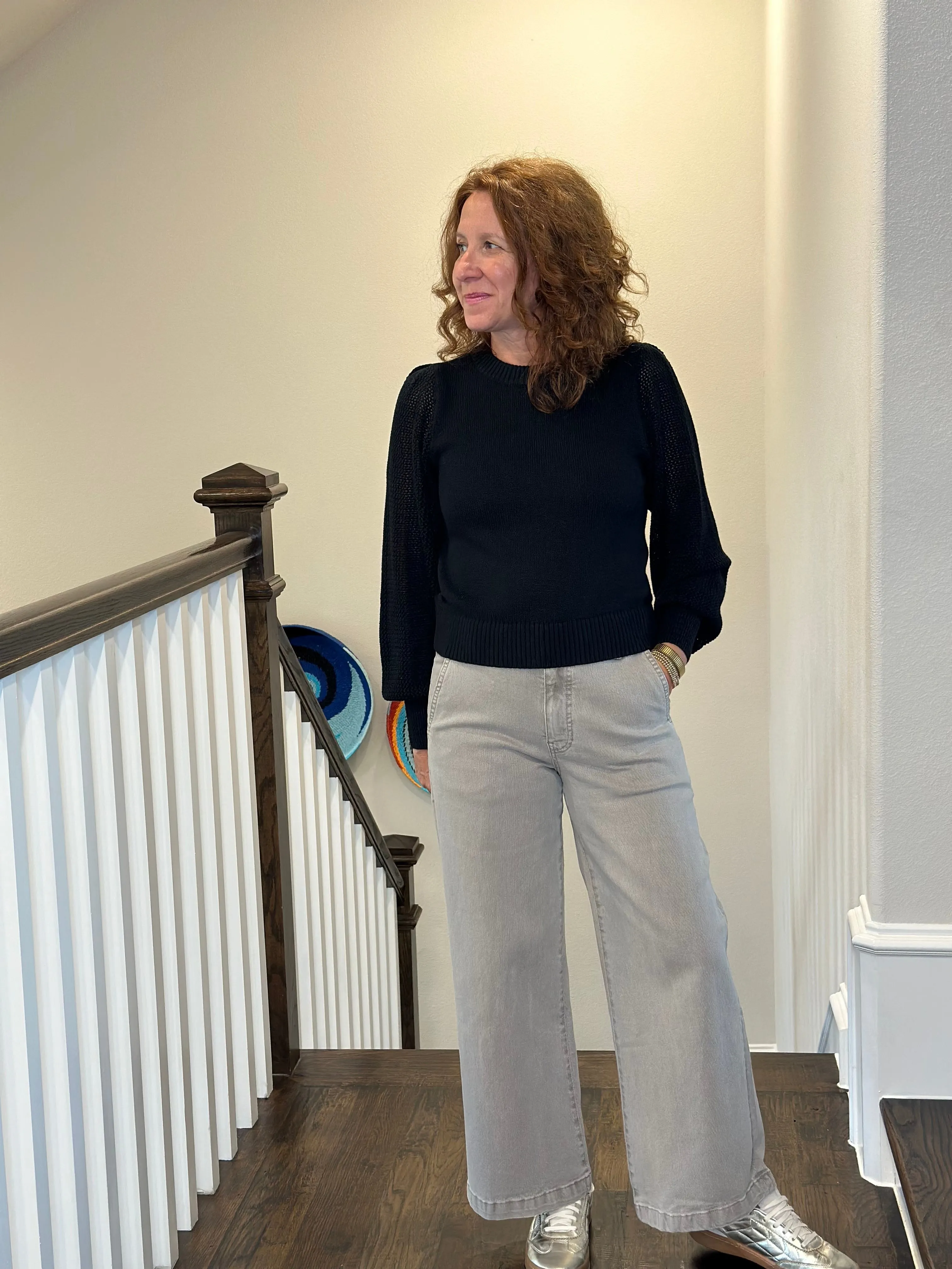 Kut from the Kloth Meg High Rise Wide Leg in Coffee Cream