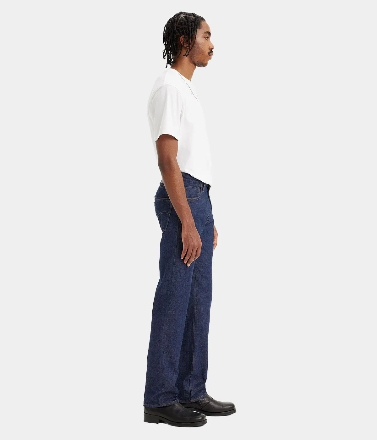 LEVI'S MADE OF JAPAN 505 STRAIGHT SELVEDGE REGULAR FIT DARK RINSED JEANS UOMO CIMOSATO