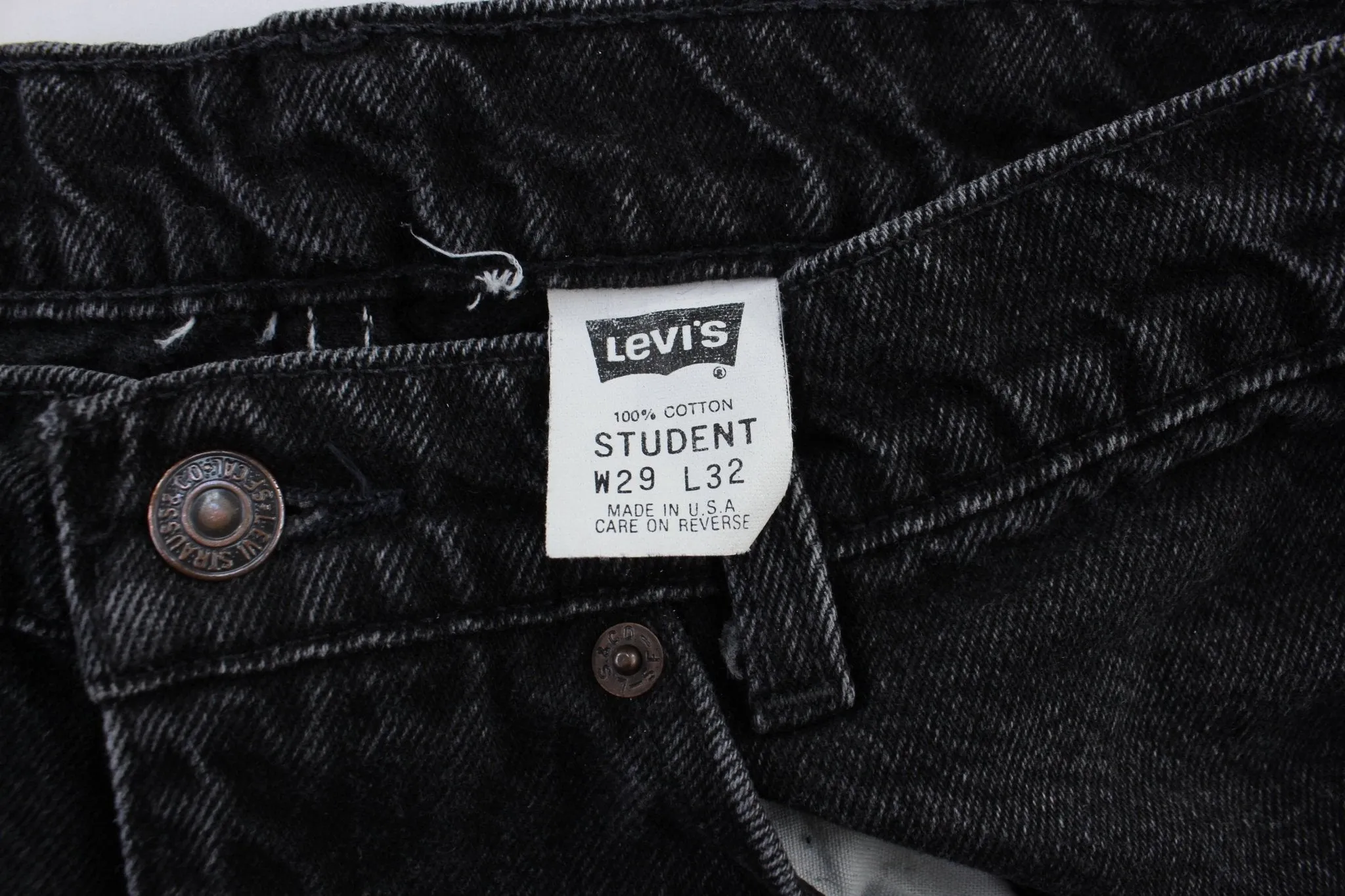 Levi's Student Black Wash Denim Jeans