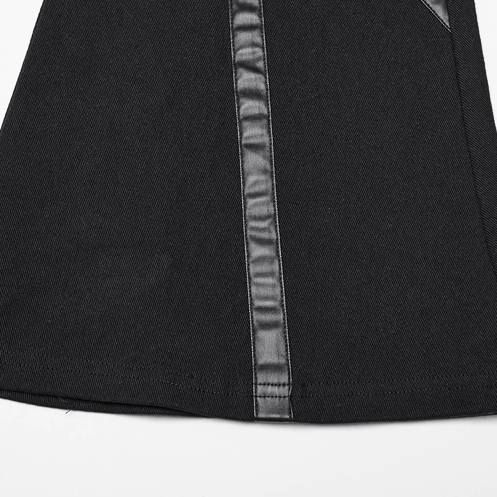 Punk Rave Giacinda Spliced Faux Leather Flared Trousers - Size UK 18 Left Only!