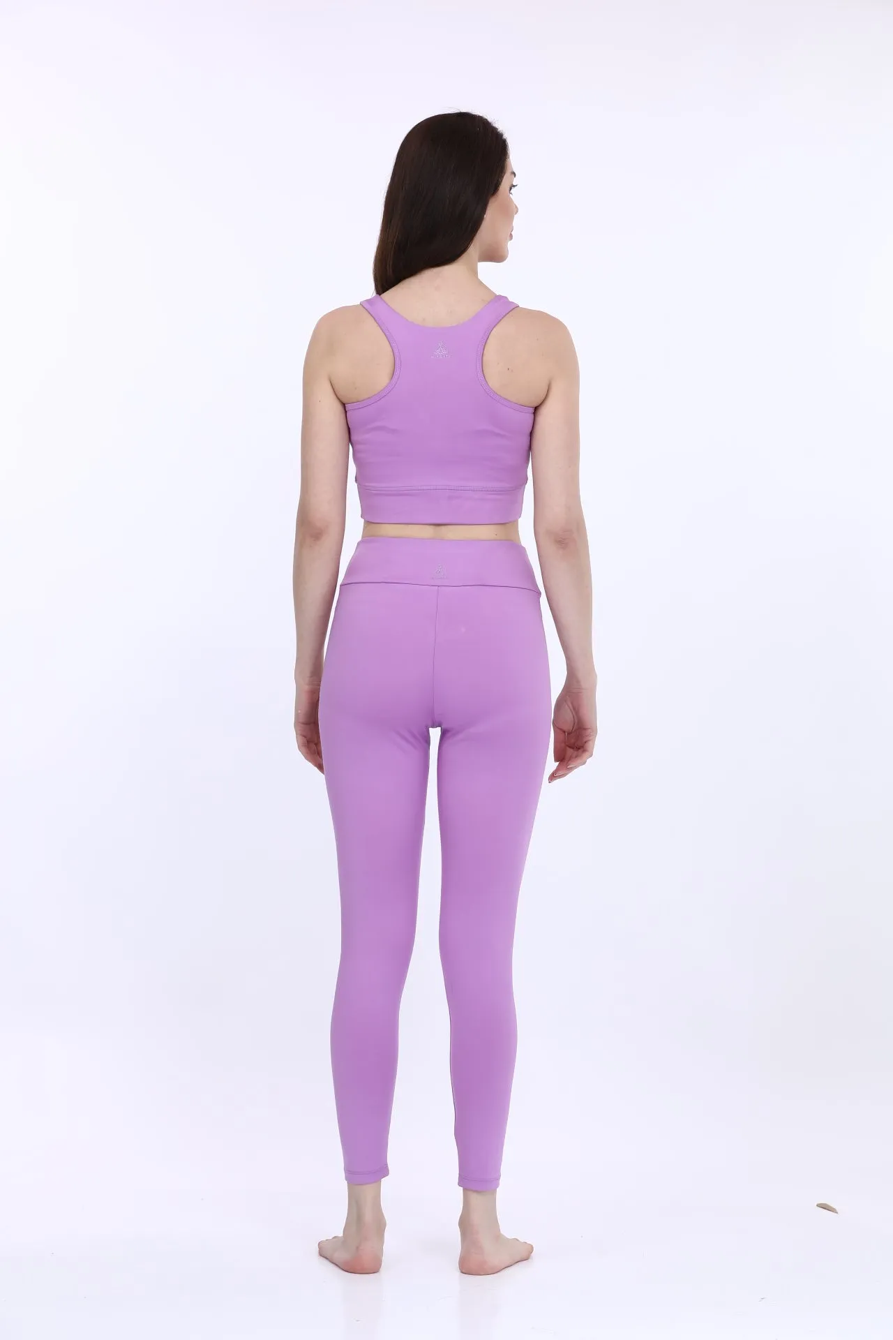 Purple Flared Poly Spandex Bottom for Women