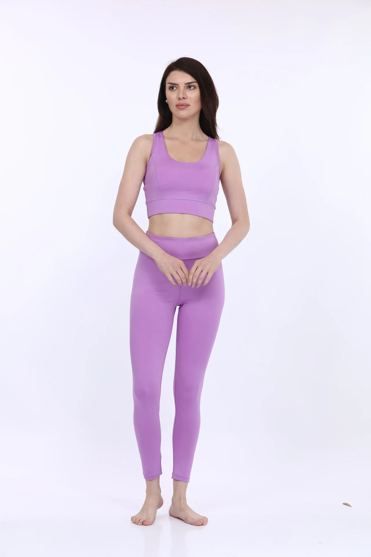 Purple Flared Poly Spandex Bottom for Women