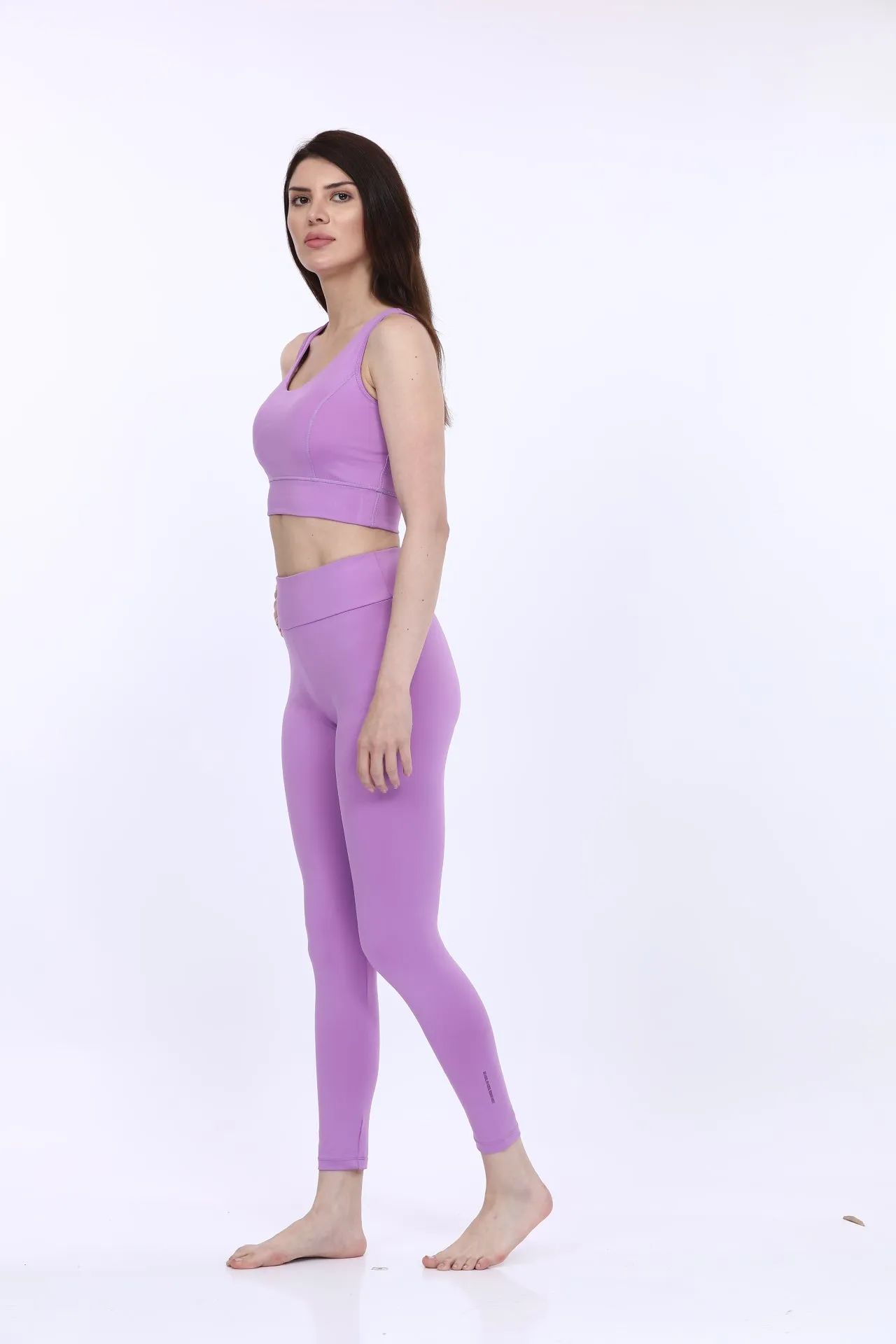 Purple Flared Poly Spandex Bottom for Women