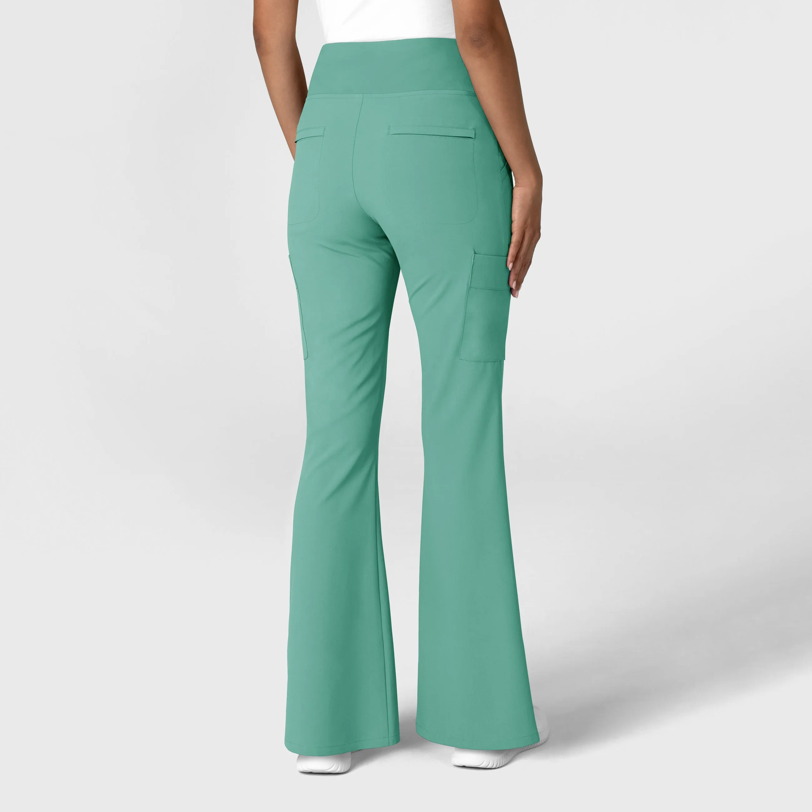 RENEW Women's Cargo Flare Scrub Pant - Turquoise