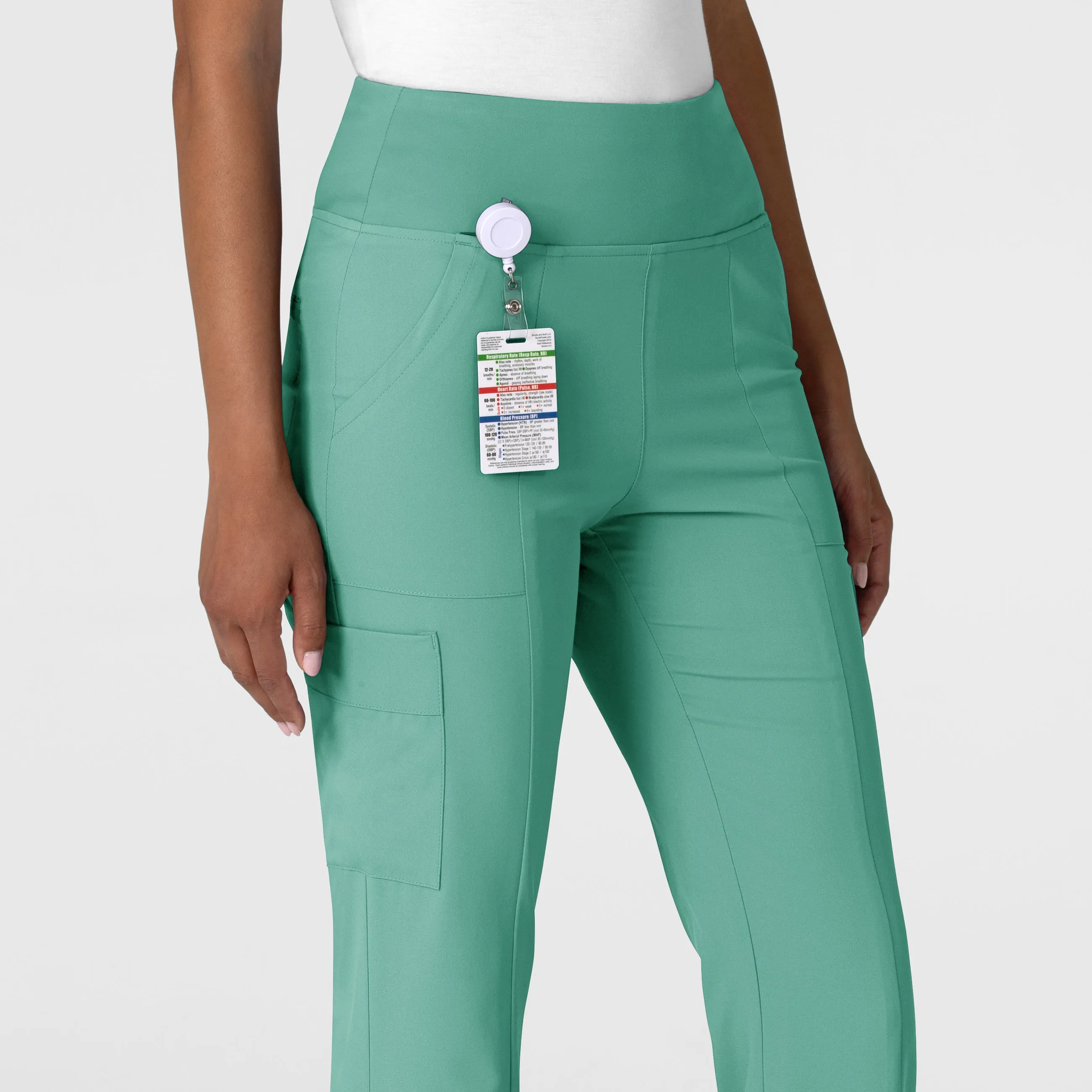 RENEW Women's Cargo Flare Scrub Pant - Turquoise