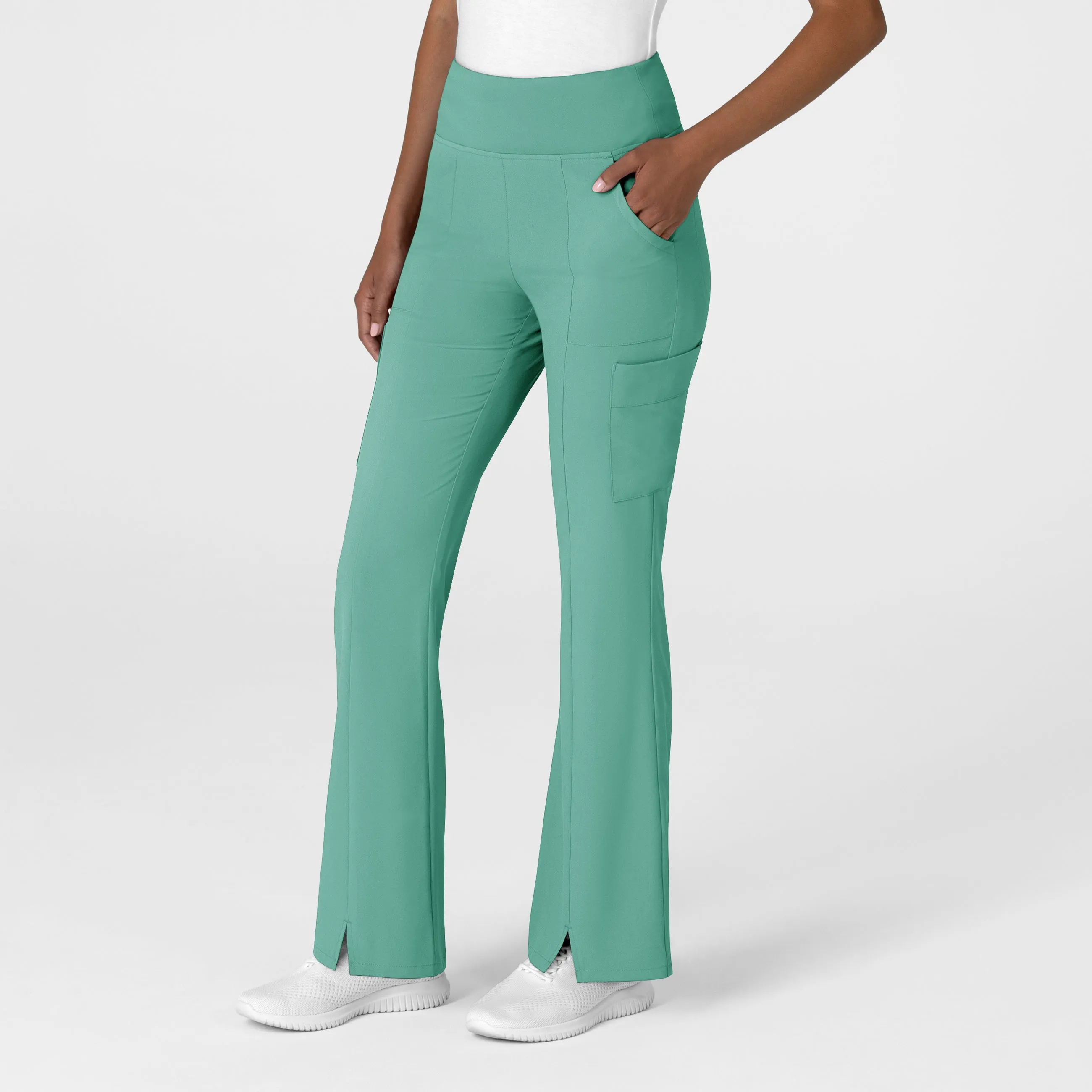 RENEW Women's Cargo Flare Scrub Pant - Turquoise