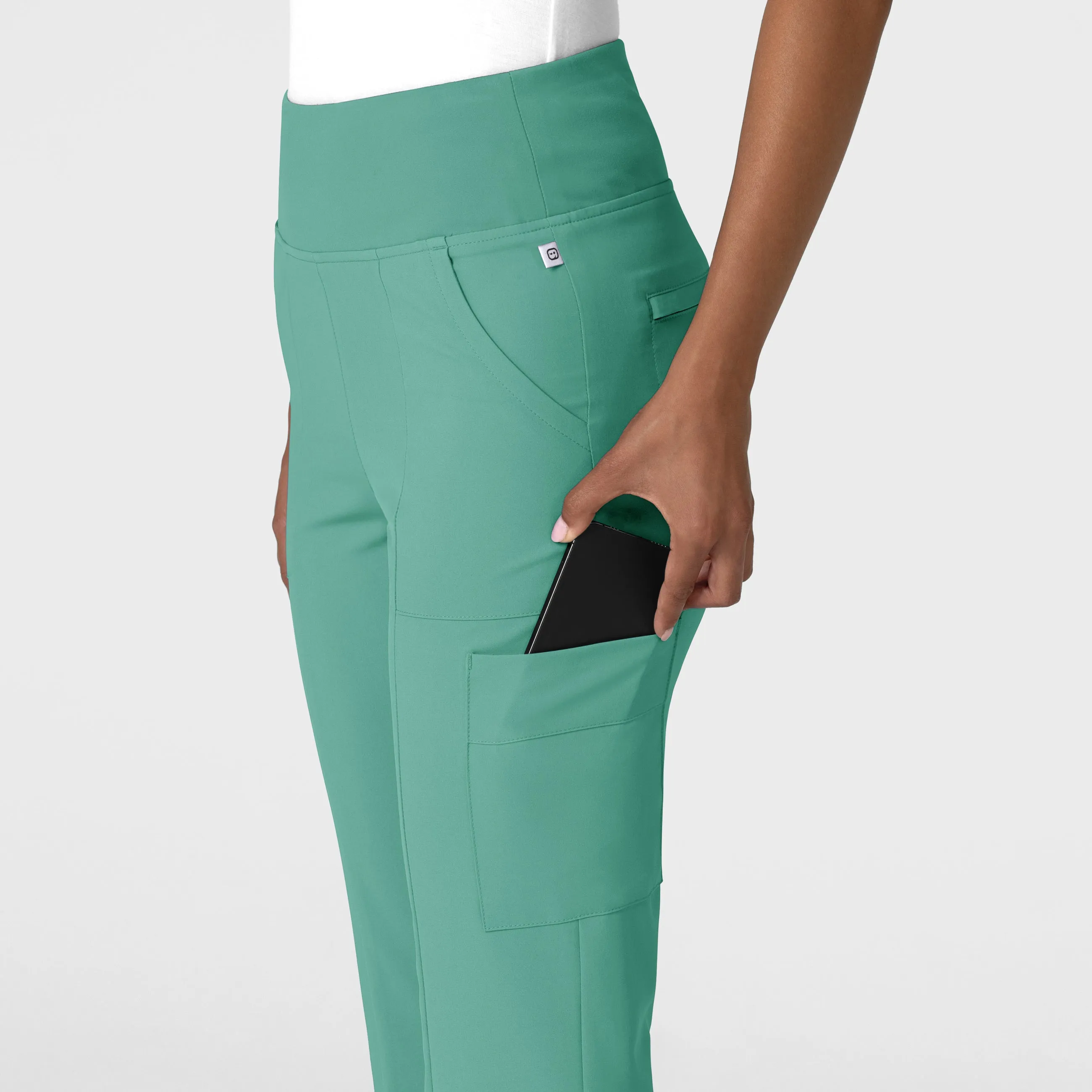 RENEW Women's Cargo Flare Scrub Pant - Turquoise