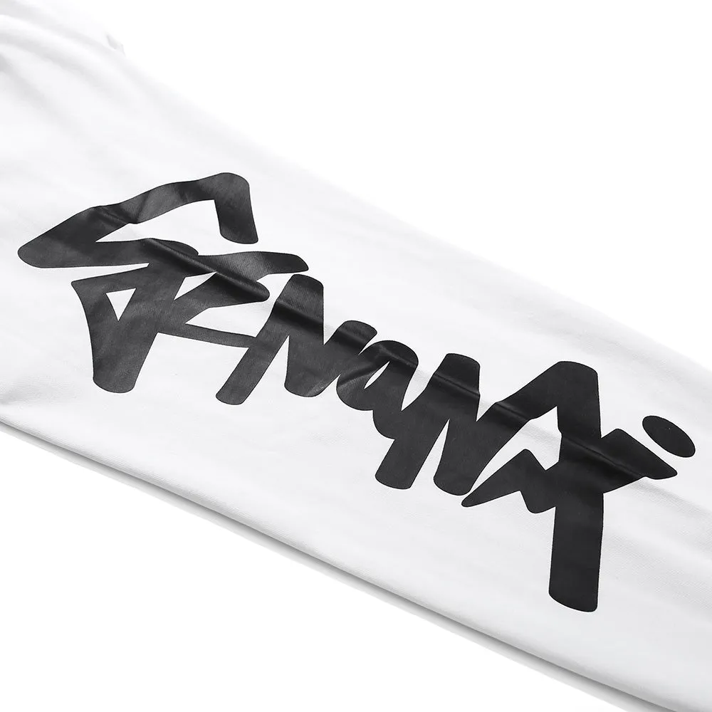 Sports Style Plain Letter Print Jogger Pants