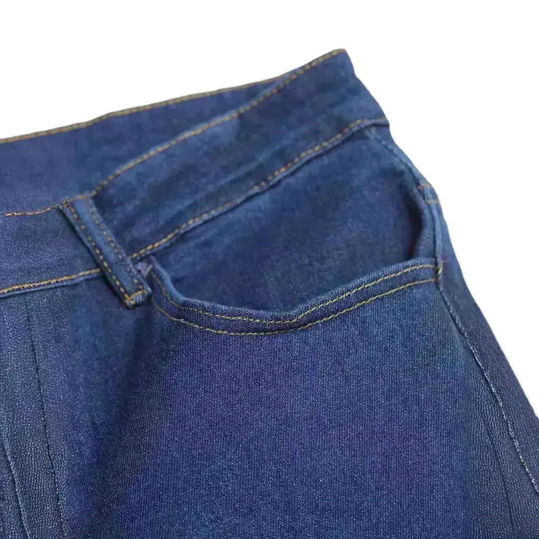 Stretch Denim Men's Pants Skinny Mid Waist jeans men work jeans for men Slim fit Denim pant for men skinny stretchy Denim jeans pant