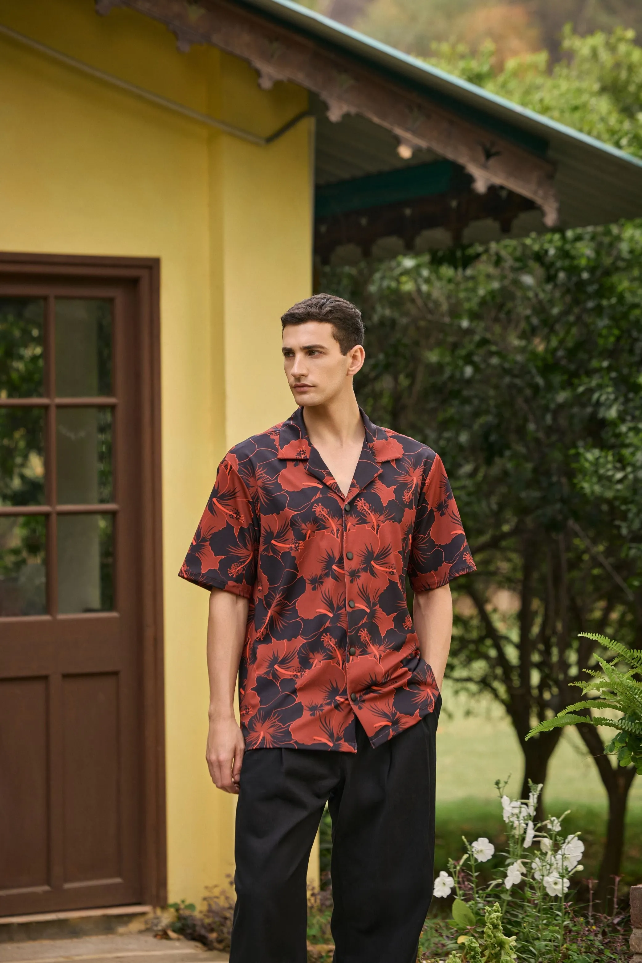 Tropical Vibe Poly Spandex Shirt