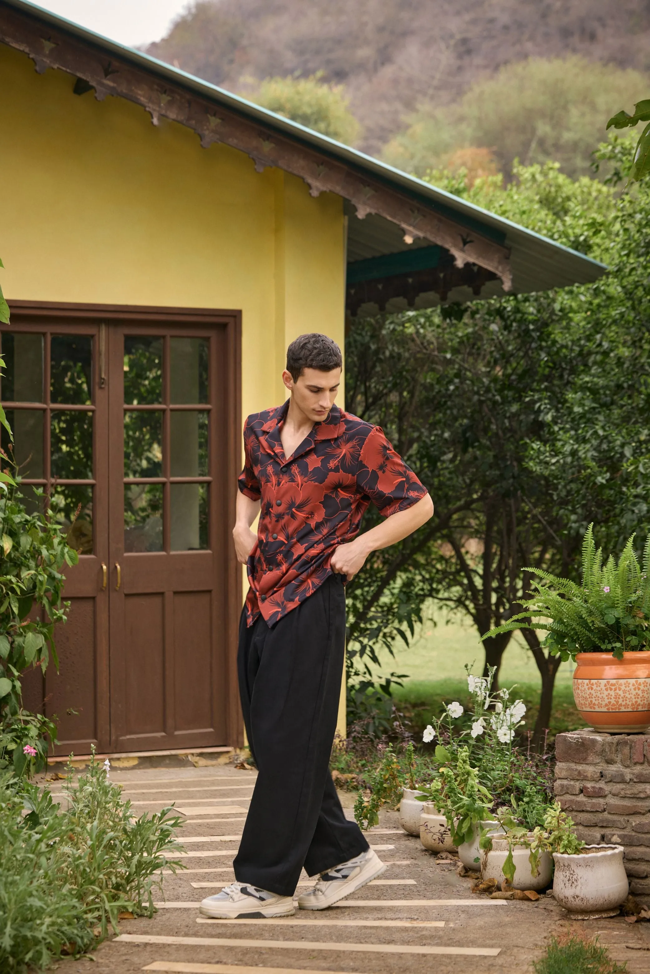 Tropical Vibe Poly Spandex Shirt