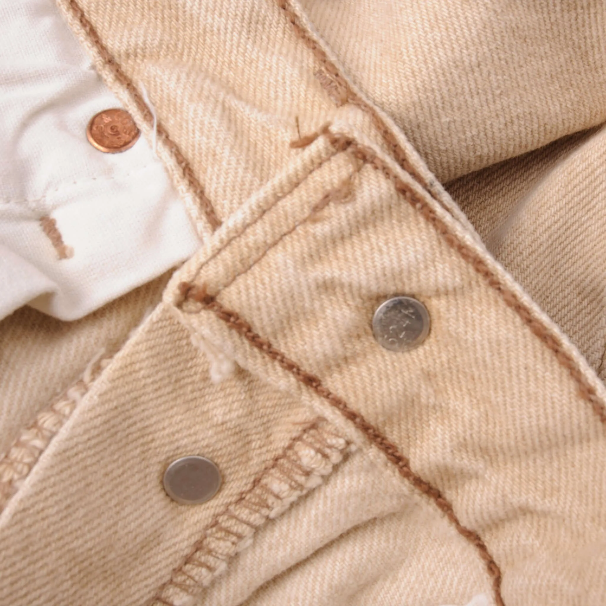 VINTAGE LEVIS 501 BEIGE PRESHRUNK JEANS 1993 SIZE W31 L34 MADE IN USA DEADSTOCK