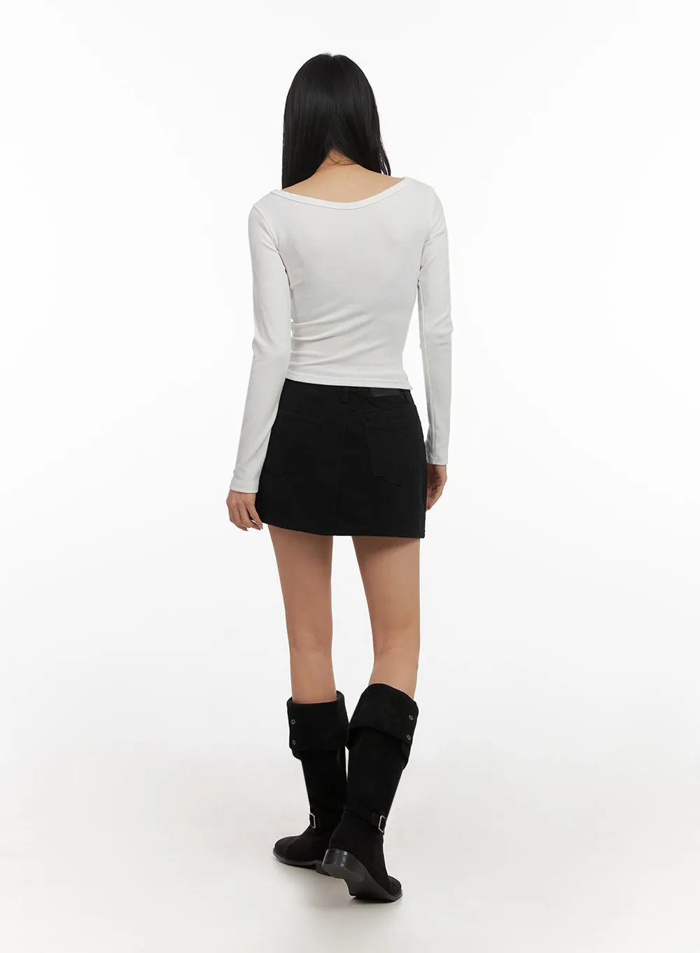 Warm Basic Mini Skirt ID431