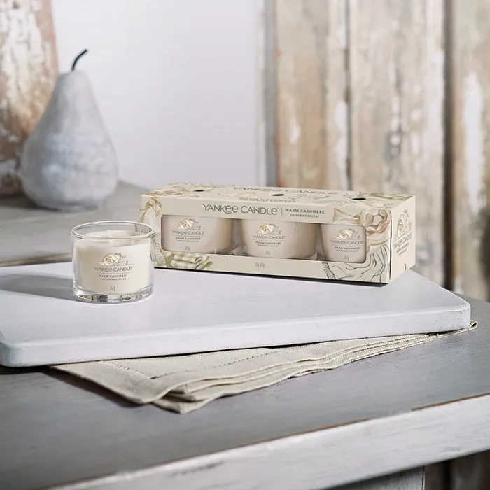 WARM CASHMERE FILLED VOTIVE