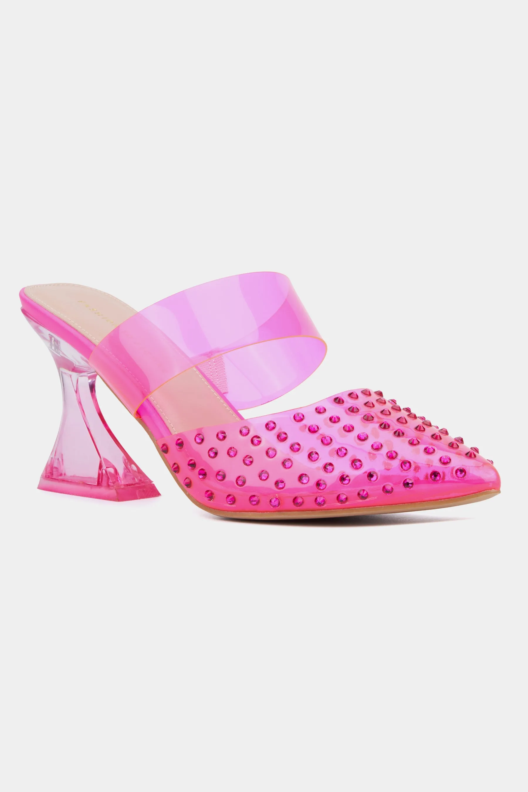 Women's Jazz Heel Pump - Wide Width Flared Heels