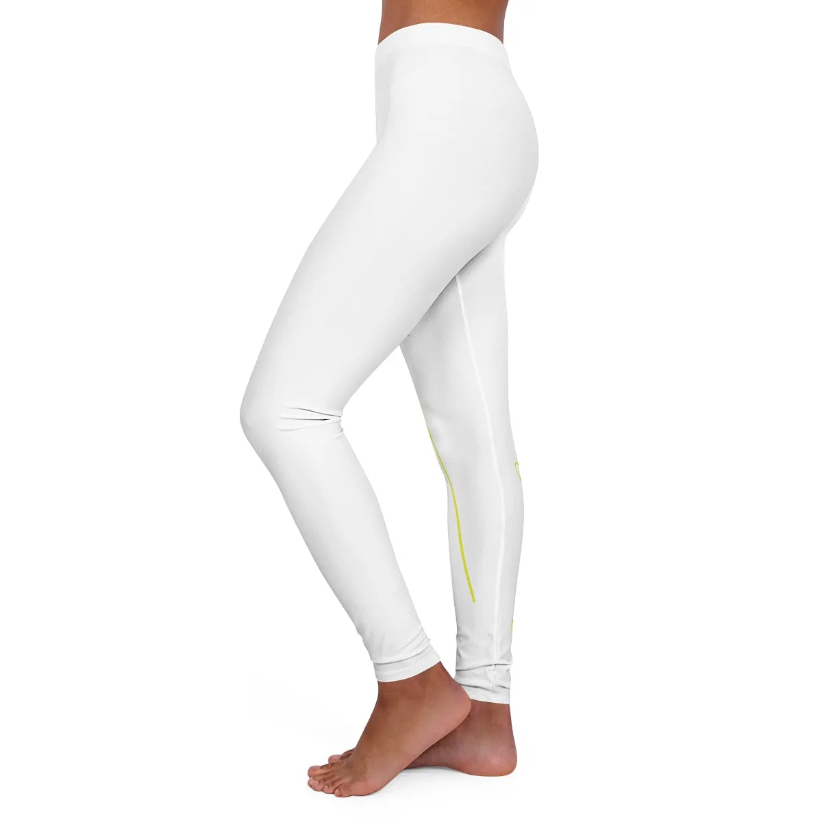 Women's Spandex Leggings ( Be Yourself )" White